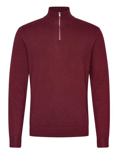 Half Zip Mélange Knit Lindbergh Burgundy