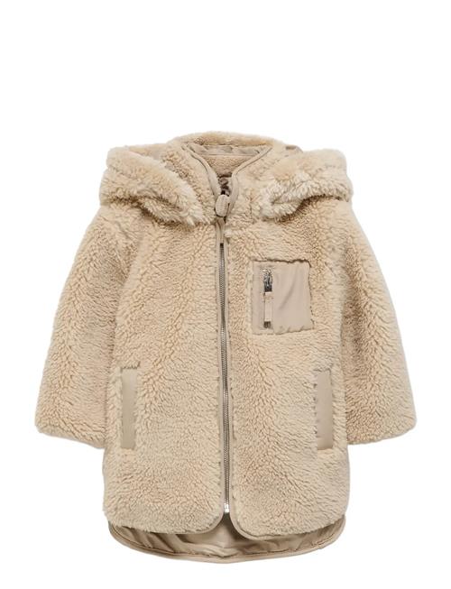 Kmgsascha Life Sherpa Hood Jacket Cp Otw Kids Only Beige