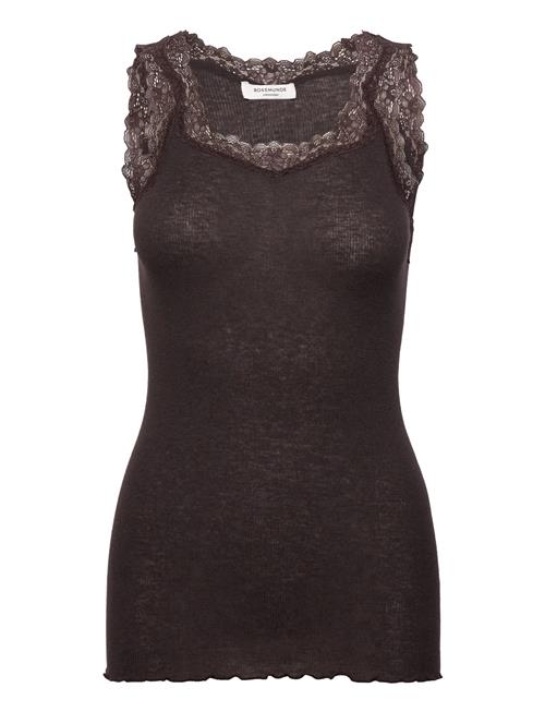 Rwburlington Wool Sl Lace Top Rosemunde Brown