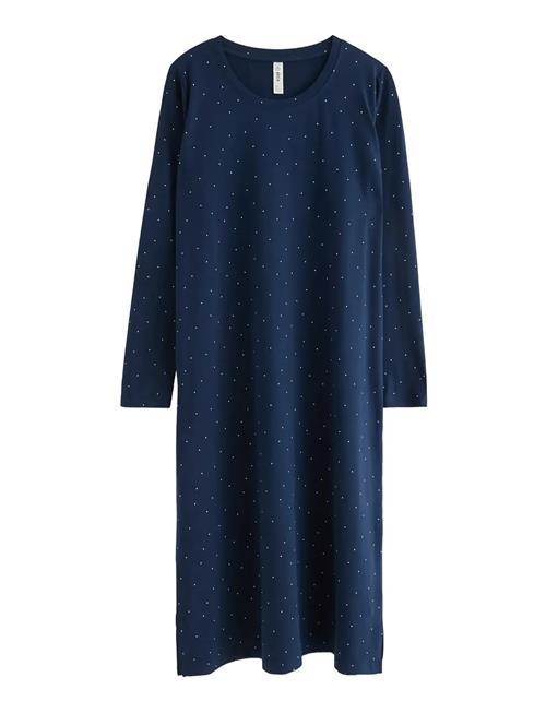Ls Nightdress Aop Jersey Lindex Navy