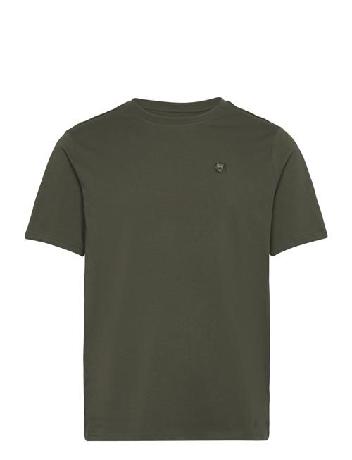 Badge T-Shirt Knowledge Cotton Apparel Khaki