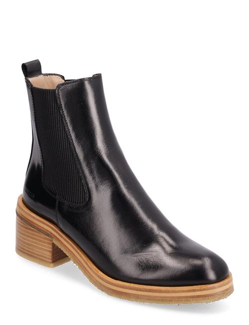 Bootie - Block Heel - With Zippe ANGULUS Black