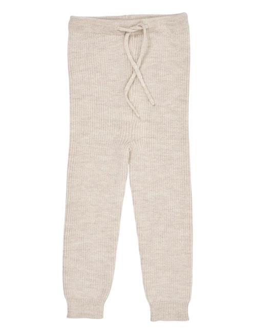 Merino Classic Rib Leggings W. Drawstrings Copenhagen Colors Beige