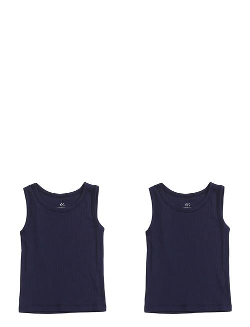 Rib Jersey 2-Pack Tank-Tops Copenhagen Colors Navy