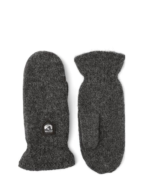 Basic Wool Mitt Charcoal Hestra Grey
