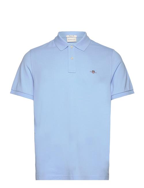 Reg Shield Ss Pique Polo GANT Blue