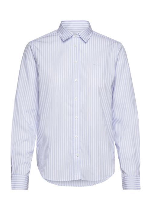 Reg Classic Poplin Striped Shirt GANT Blue