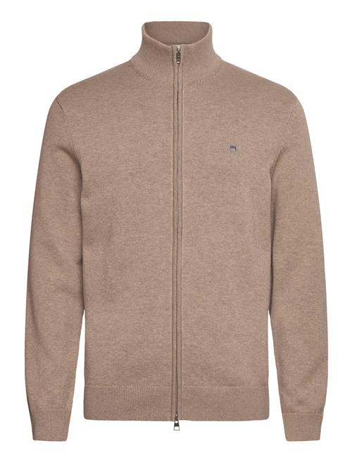 Casual Cotton Zip Cardigan GANT Beige