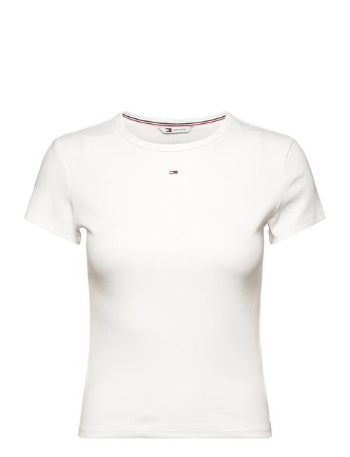 Tjw Slim Essential Rib Ss Tommy Jeans White