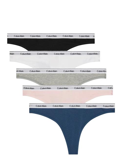 Thong 5 Pk Calvin Klein Black