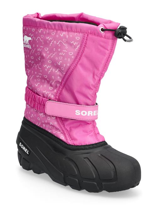 Youth Flurry Boot Print Sorel Pink