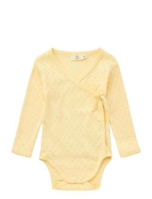 Pointelle Heart Crossover Body Ls Copenhagen Colors Yellow