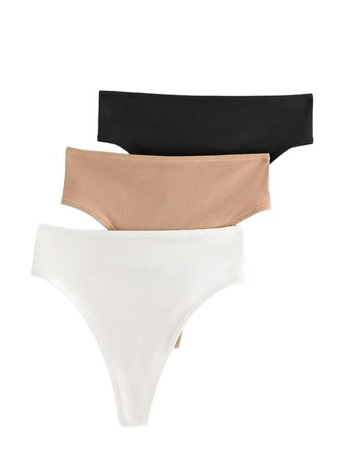 Brief Thong High Cotton 3 Pack Lindex Black