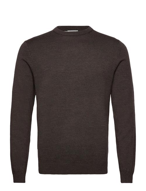100  Merino Crew Neck Knit Lindbergh Black Brown