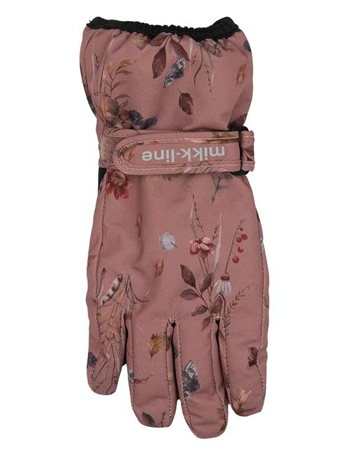 Polyester Gloves Aop Mikk-line Pink