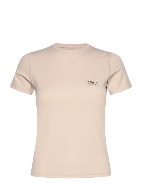 Womens Short Sleeve Training Tee 7 DAYS Active Beige