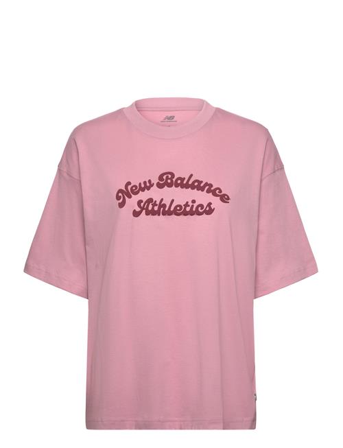 Linear Heritage Over D T-Shirt New Balance Pink