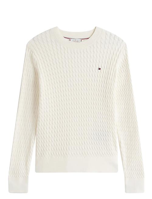 Co Cable Fine Gg C-Nk Ls Swt Tommy Hilfiger White