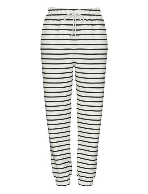 Pcchilli Hw Sweat Pants Stripes Noos Bc Pieces Cream