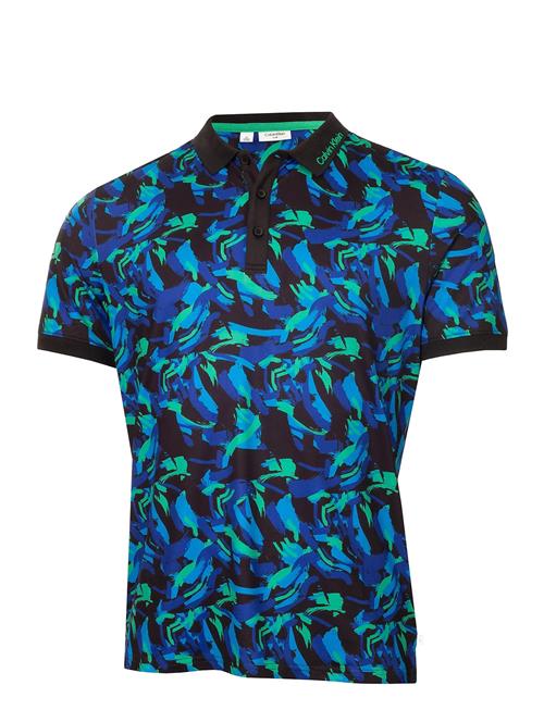 Brushstroke Print Polo Calvin Klein Golf Blue