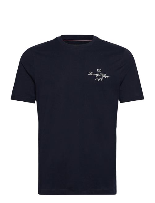 Outline Flag Script Tee Tommy Hilfiger Black