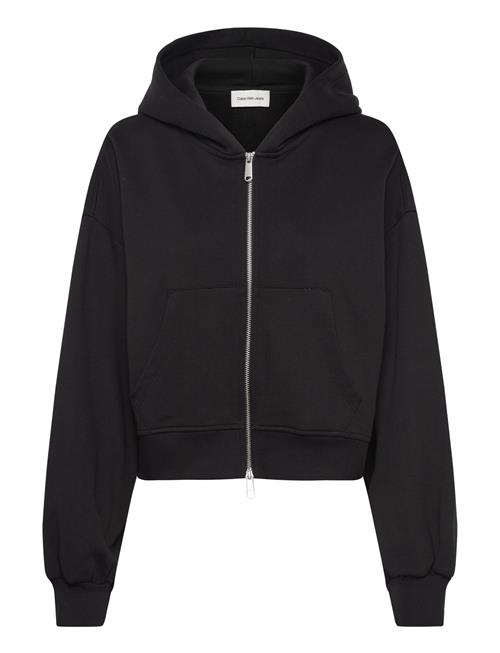 A- French Terry Badge Logo Fz Ho Calvin Klein Jeans Black