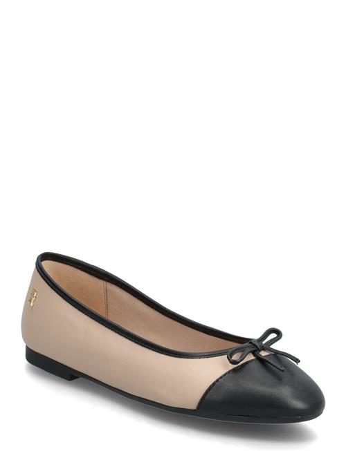 Toe Cap Leather Ballerina Tommy Hilfiger Beige