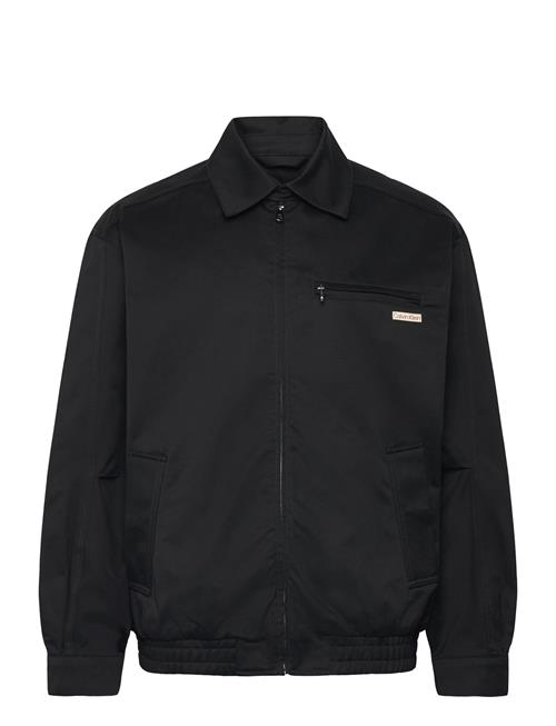 A- Ls Cotton Fz Blouson Jacket Calvin Klein Jeans Black