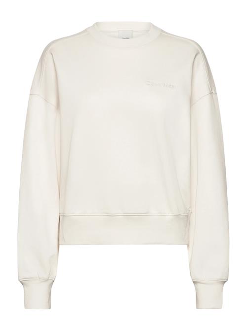 A- Logo Emb French Terry Crewnec Calvin Klein White