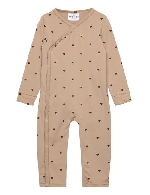 Tnsbnova L_S Wrap Jumpsuit The New Beige