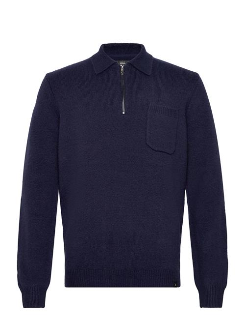 Bryan Knitted Polo Clean Cut Copenhagen Navy