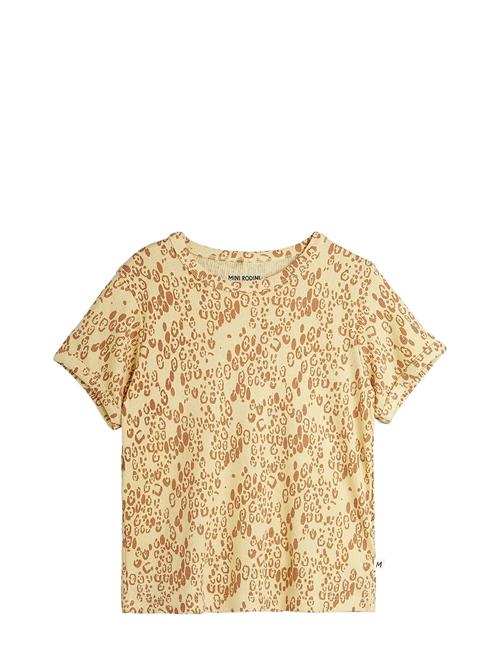 Mini Leopard Aop Ss Tee Mini Rodini Beige