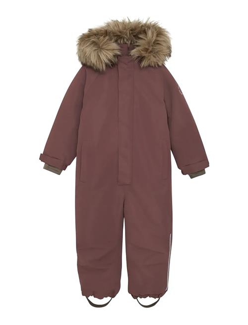 Snowsuit W. Fake Fur En Fant Purple