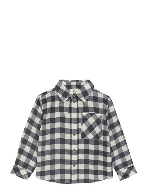 Shirt Ls Check En Fant Grey