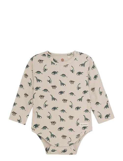 Body Ls Rib Aop En Fant Cream