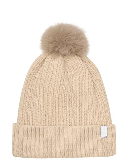 Hat W. Detachable Fake Fur Minymo Beige