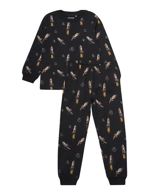 Pyjamas Ls Set Aop Minymo Black