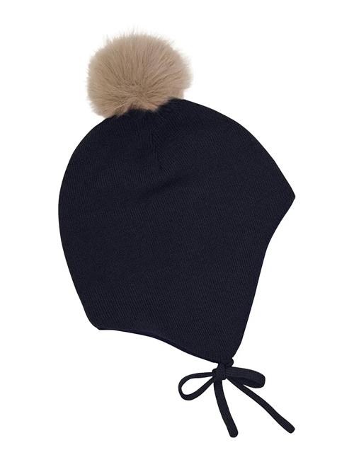 Hat W. Detachable Fake Fur Minymo Navy