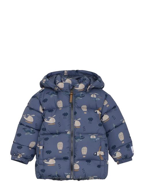 Quilted Jacket Aop Minymo Blue