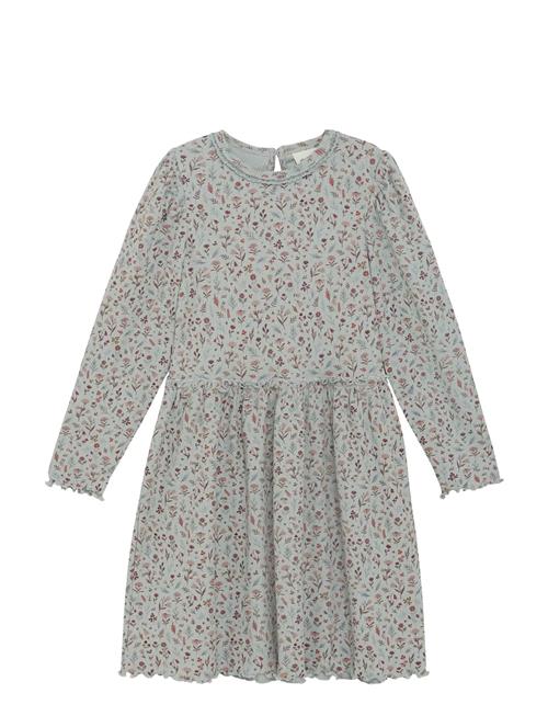 Dress Ls Aop Rib Minymo Grey
