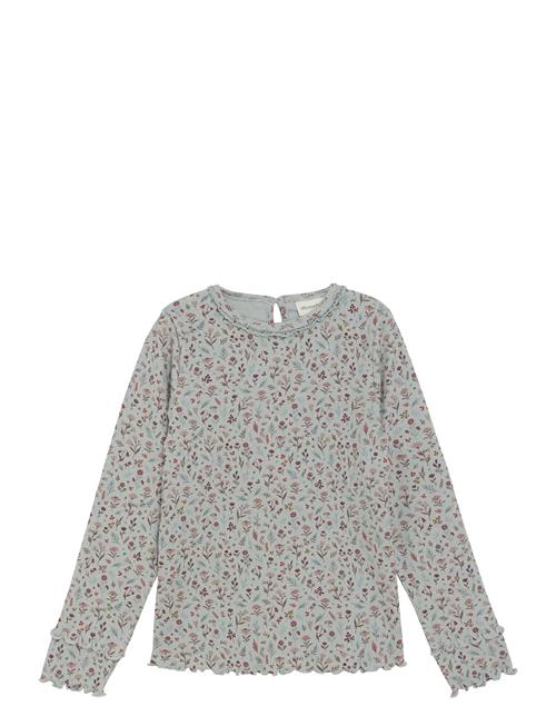 T-Shirt Ls Aop Rib Minymo Grey