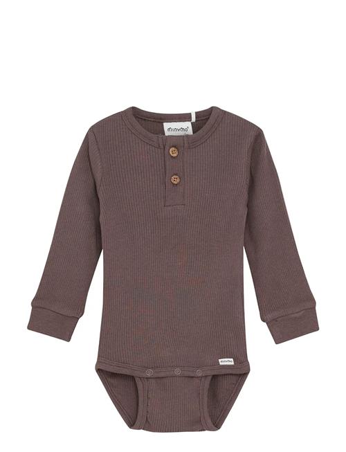 Body Ls Rib Minymo Brown