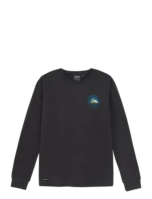 T-Shirt Ls Round Print Indian Blue Jeans Black