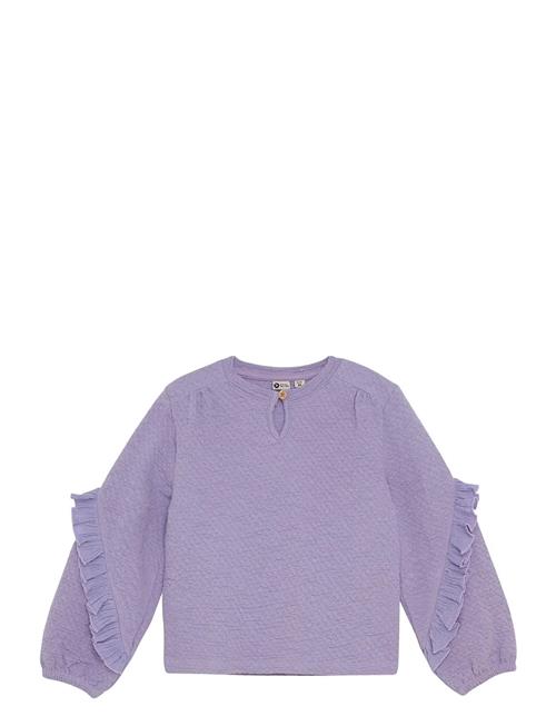 T-Shirt Longsleeve Ruffle Daily 7 Purple