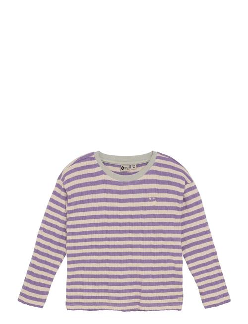 T-Shirt Longsleeve Stripe Daily 7 Purple