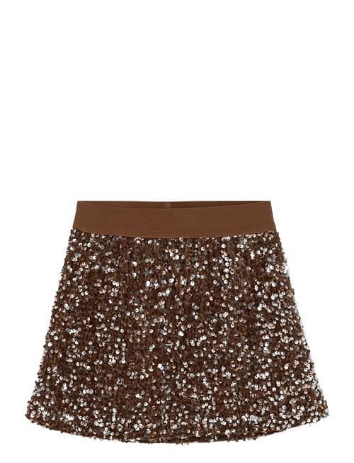 Skirt W. Sequins Minymo Brown