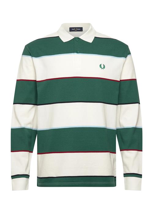 Hw Jersey Striped Polo Shirt Fred Perry Green