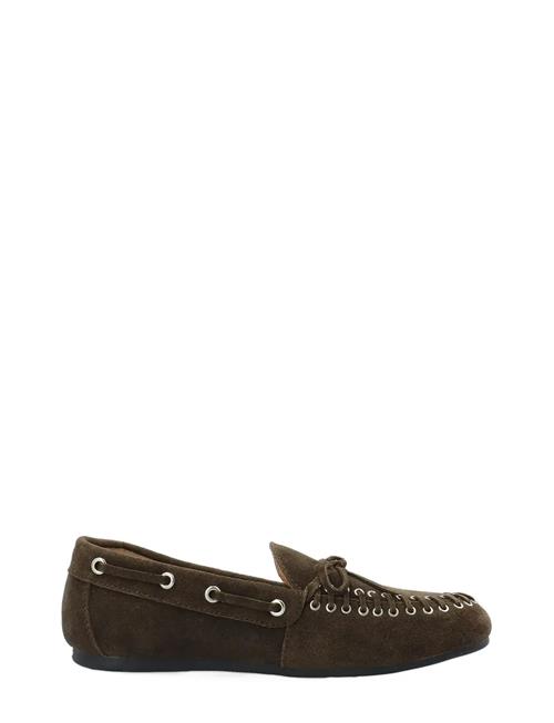 Biamarlene Moccassin Slipper Suede Bianco Brown