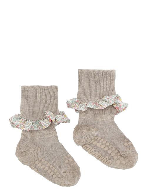 Non-Slip Socks - Bamboo / Liberty GoBabyGo Beige