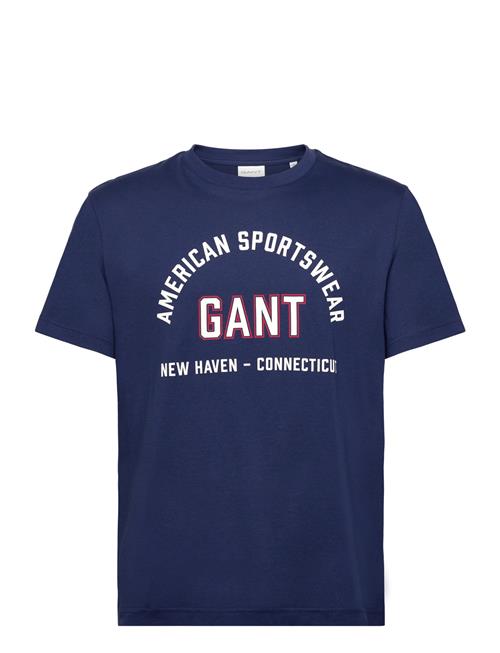 Printed Graphic Ss T-Shirt GANT Blue
